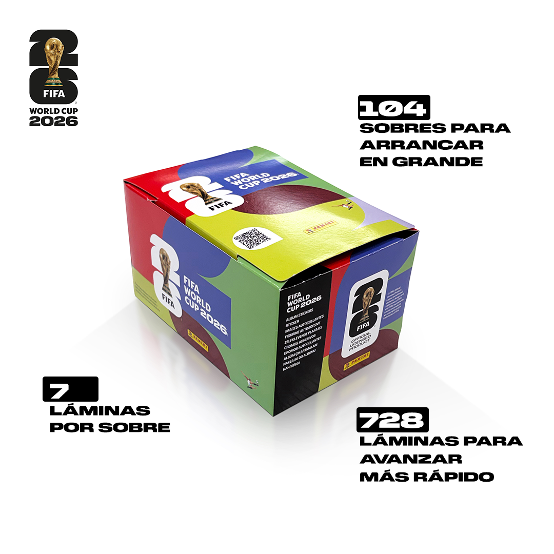 Caja expositora de 50 paquetes COPA MUNDIAL DE LA FIFA 2026™
